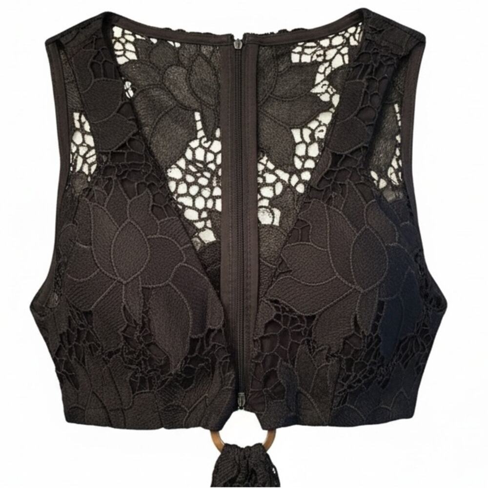 Rumer NWT Black Tropez Beach County Club Midi
Lace Floral Cutout Dress Small - Picture 9 of 11